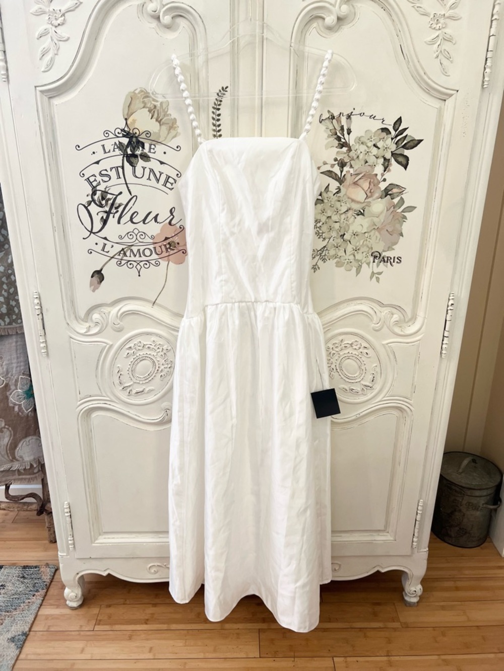 Lulus Modern Adoration White Satin Backless Maxi Dress Size S NWT - Picture 6 of 10